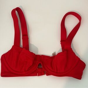 Victoria's Secret Red Underwire Ribbed Bra